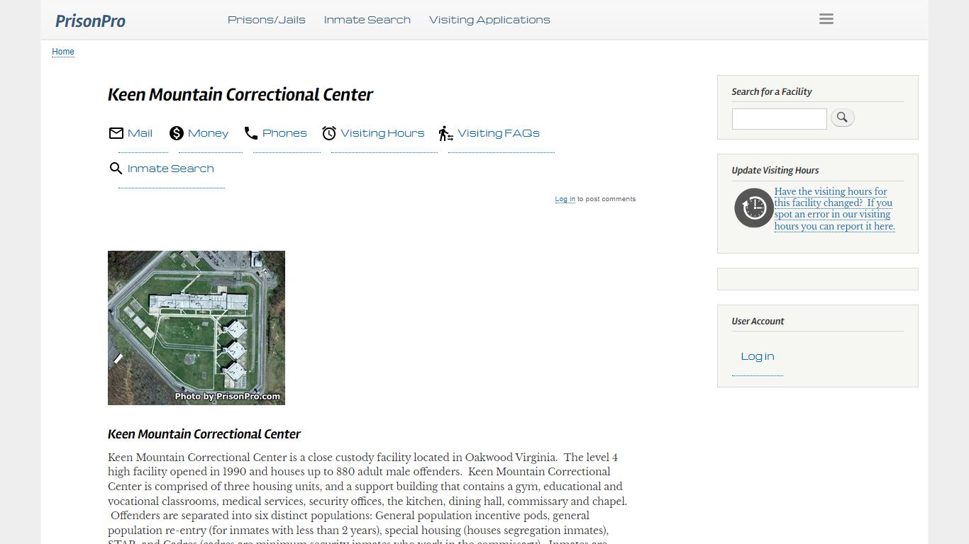 Keen Mountain Correctional Center - PrisonPro