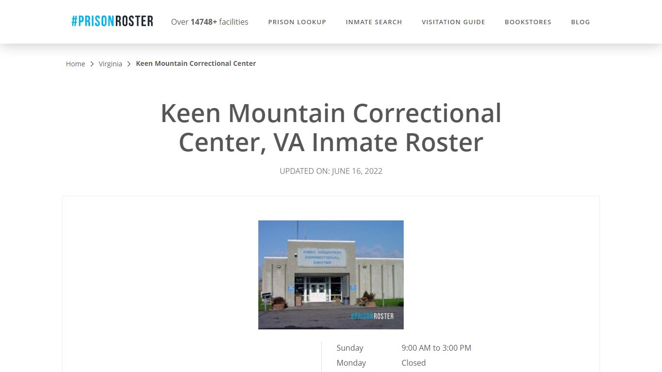 Keen Mountain Correctional Center, VA Inmate Roster - Prisonroster