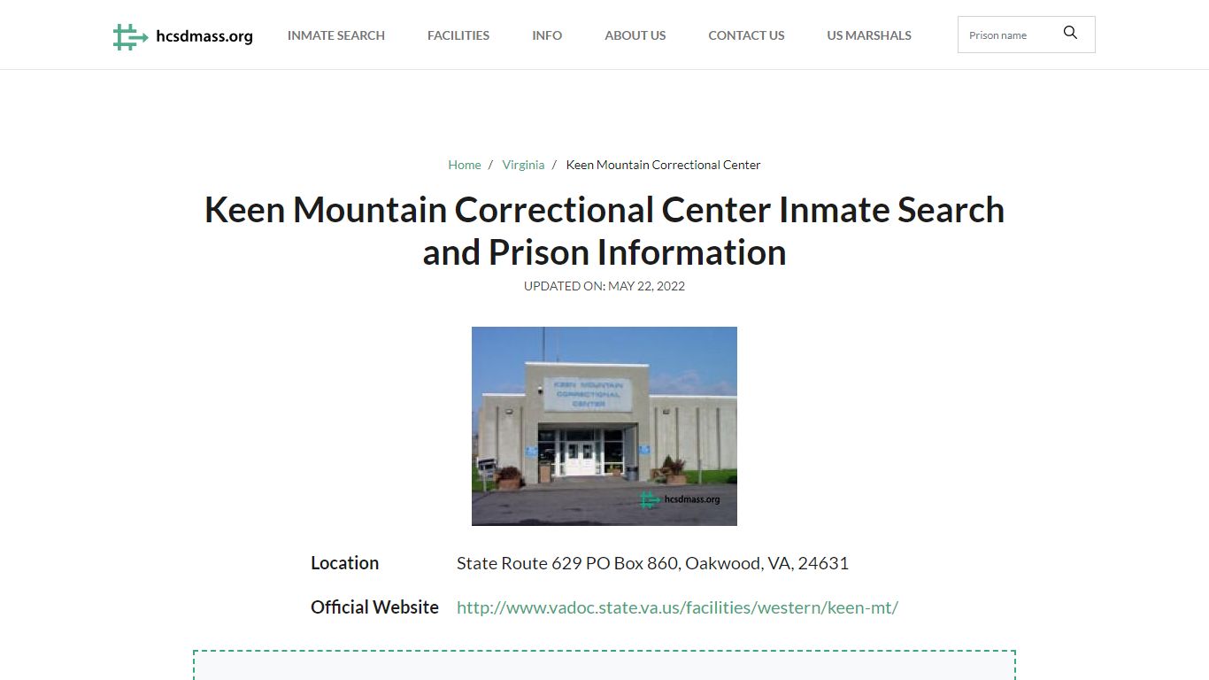 Keen Mountain Correctional Center - Hampden County